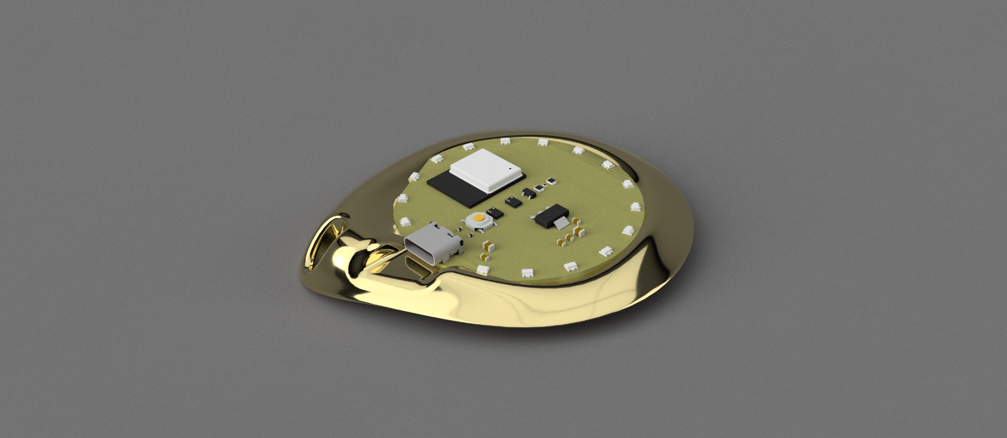 Pendant render showing Heater Spiral board front