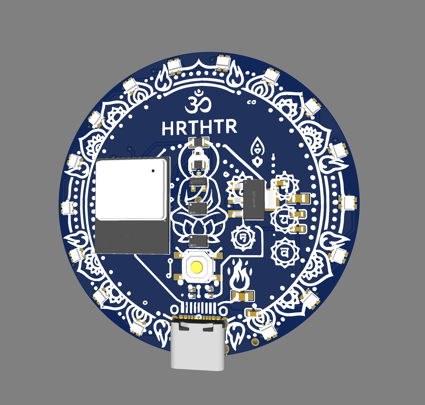 Back of Heater Spiral showing heater spiral art